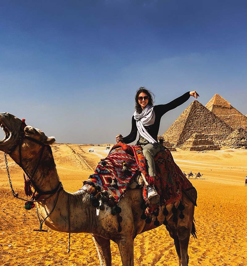 Mikayla Kuckel Personal photo at the pyramids